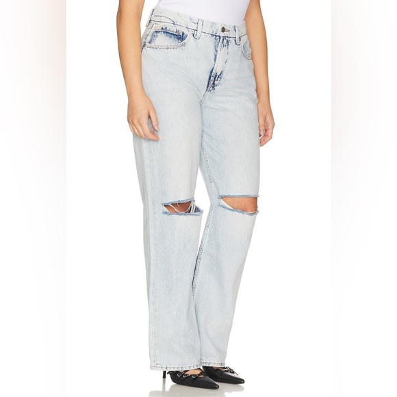 Good American Distressed Good 90’s Relaxed Jeans size 15 EUC - Picture 3 of 16